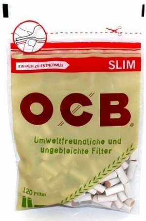 OCB Drehfilter Organic Slim Zigarettenfilter 120 Stück