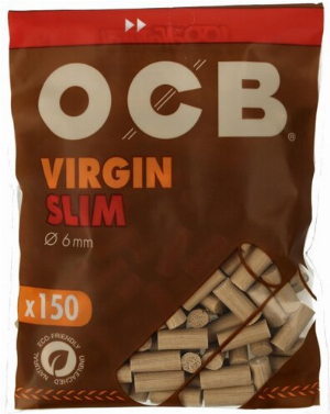 OCB Drehfilter Ungebleicht Slim Virgin 6mm 150 Stück
