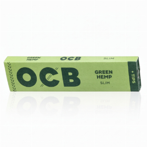 OCB Green Hemp Slim Longpapers 32 Blatt + 32 Tips