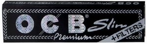 OCB Schwarz Zigarettenpapier Premium Long Slim + Tips