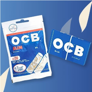 OCB Aktion - 1 x Blau Gummiband + 1 x Papier Drehfilter