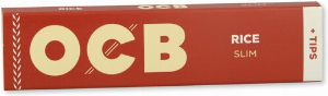 OCB Unbleached Rice Slim 32 Blatt + 32 Tips