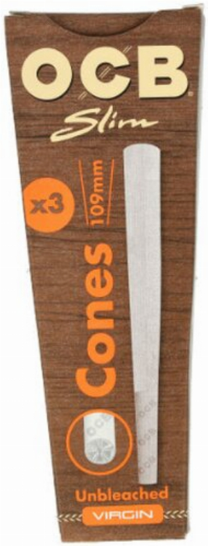 OCB Virgin Cones Unbleached Slim 3Stk.