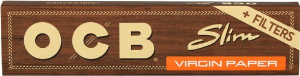 OCB Zigarettenpapier Unbleached Slim Virgin 32 Tips+32 Blättchen