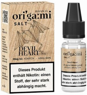 Origami by Kapkas Flava Salt Devil Heart Nikotinsalz Liquid 20 mg