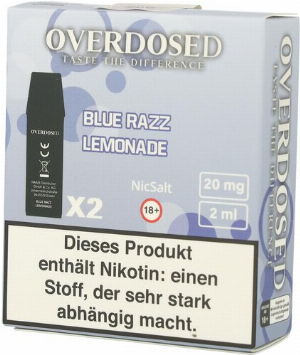 Overdosed Prefilled Pods Blue Razz Lemonade 2x2ml 20mg