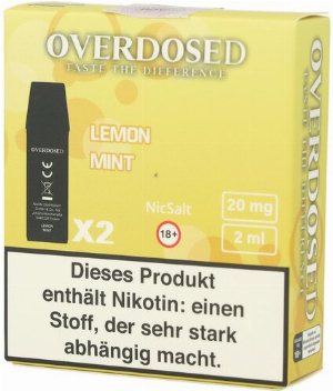 Overdosed Prefilled Pods Lemon Mint 2x2ml 20mg