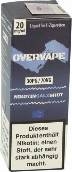 Overvape Nikotinsalz Shot 30PG/70VG 20mg/ml