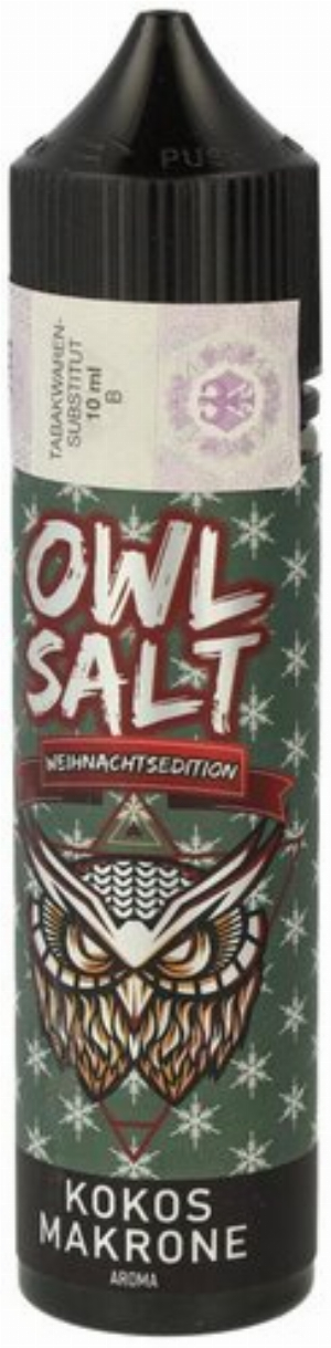 Owl Salt Longfill Weihnachtsedition Kokosmakrone Aroma 10ml
