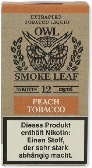 OWL Smoke Leaf Nikotinliquid Peach Tobacco 12mg
