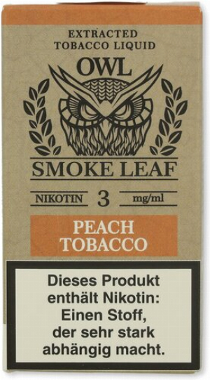 OWL Smoke Leaf Nikotinliquid Peach Tobacco 3mg