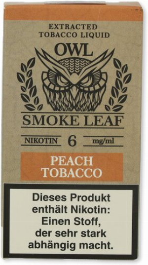 OWL Smoke Leaf Nikotinliquid Peach Tobacco 6mg
