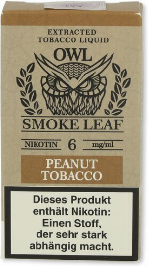 OWL Smoke Leaf Nikotinliquid Peanut Tobacco 6mg
