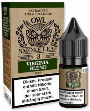 OWL Smoke Leaf Virginia Blend Tobacco Liquid 10ml 3mg