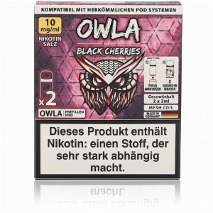 OWLA Black Cherries Prefilled Pod 2x2ml 10mg