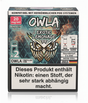 OWLA Exotic Lemonade Prefilled Pod 2x2ml 20mg