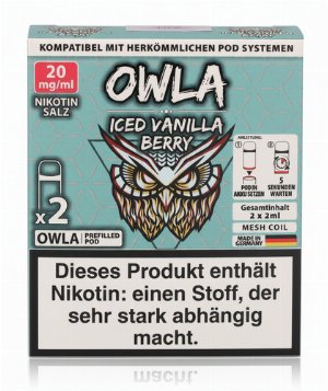 OWLA Iced Vanilla Berry Prefilled Pod 2x2ml 20mg