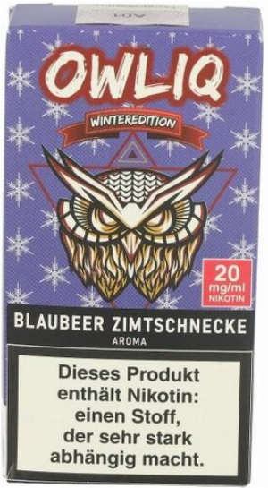 OWLIQ Nikotinsalzliquid Blaubeer Zimtschnecke 20mg/ml