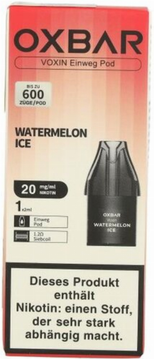Oxbar Voxin Einweg Pod Watermelon Ice 1x2ml 20mg