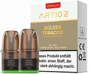 Oxva Artio 2 Prefilled Pods Golden Tobacco 2x2ml 18mg