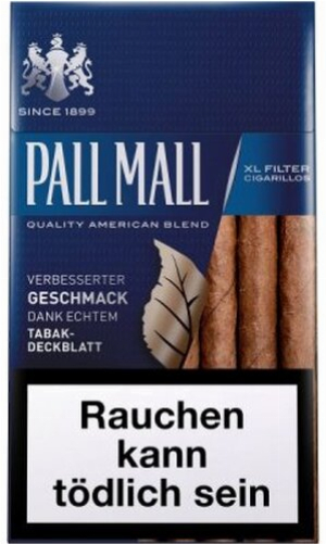 Pall Mall Filterzigarillos XL Blau mit Naturdeckblatt 17er