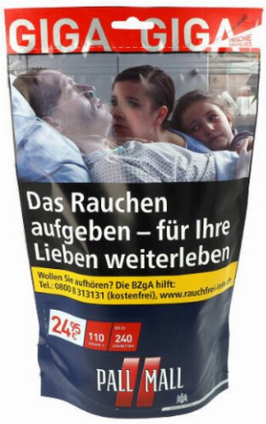 Pall Mall Red Giga 95g Beutel Volumentabak