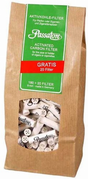 Passatore Aktivkohle-Filter 180 +20 Stück Pfeifenfilter
