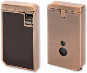 Passatore Zigarrenfeuerzeug 2er Jetflame Sinclair Kupfer antik/Snake