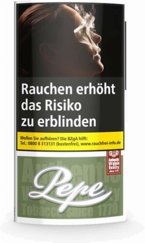 Pepe Tabak ohne Zusatzstoffe  Virginia Rich Green 30g Päckchen Feinschnitt