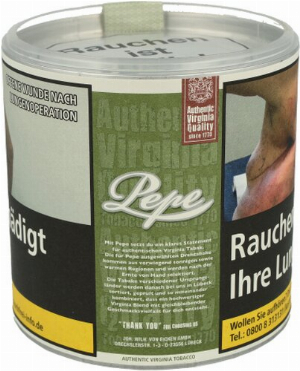 Pepe Tabak ohne Zusatzstoffe Virginia Rich Green 80g Dose Feinschnitt