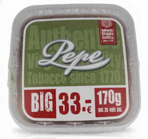 Pepe Tabak Rich Green ohne Zusatzstoffe Virginia 170g Eimer Volumentabak