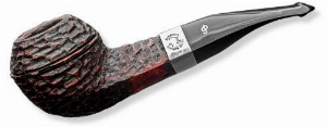 Peterson Pfeife Sherlock Holmes Rusticated Hudson P-Lip Rotbraun