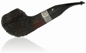 Peterson Pfeife Sherlock Holmes Rusticated Hudson P-Lip Rotbraun