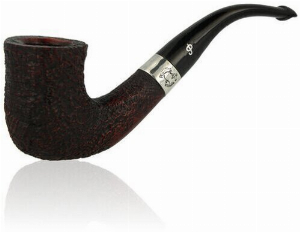 Peterson Pfeife Sherlock Holmes Sandblasted Rathbone P-Lip Rotbraun