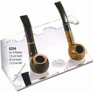 Pfeifenständer Acryl mit Ablage für 4 Pfeifen