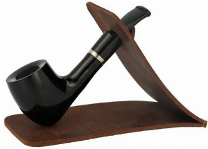 Pfeifenständer Büffelleder Dunkelbraun  Antik 1er