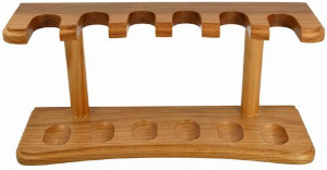 Pfeifenständer Naturholzoptik 6er braun