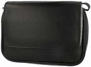 Pfeifentasche für 4 Pfeifen Kunstleder Schwarz mit Innentasche