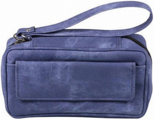 Pfeifentasche Lederoptik jeansblau 2er