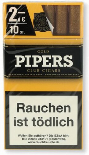 Pipers Club Cigars Gold 10er
