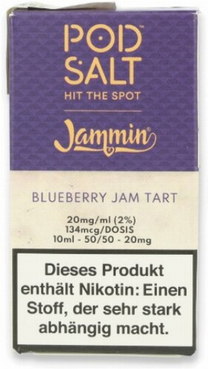 POD Salt Blueberry Jam Tart Nikotinsalz Liquid 10ml 20mg