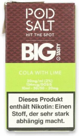 POD Salt Cola with Lime Nikotinsalz Liquid 10ml 20mg