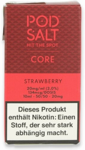 POD Salt Core Strawberry Nikotinsalz Liquid 10ml 20mg