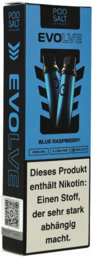 Pod Salt Evolve Blue Raspberry Prefilled Einweg Pod 2x2ml 20mg