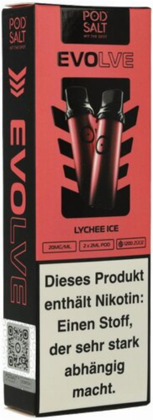 Pod Salt Evolve Lychee Ice Prefilled Einweg Pod 2x2ml 20mg