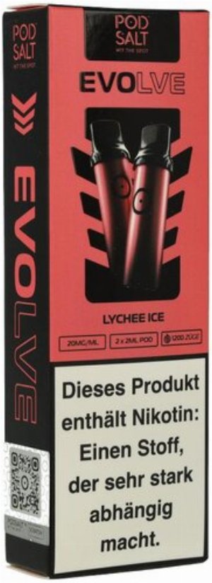 Pod Salt Evolve Lychee Ice Prefilled Einweg Pod 2x2ml 20mg