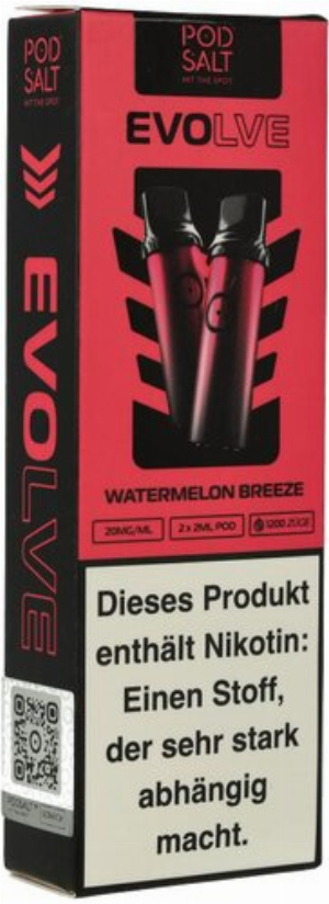 Pod Salt Evolve Watermelon Breeze Prefilled Einweg Pod 2x2ml 20mg