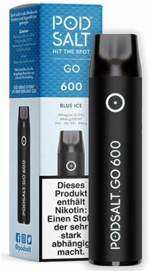 Pod Salt Go 600 Einweg E-Shisha Blue-Ice-Aroma 20mg