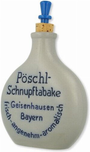 Pöschl Schnupftabak Flasche Steingut ca. 19,5cm hoch