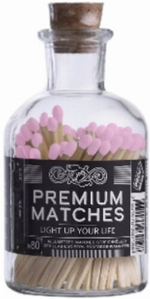 Premium Matches Zündhölzer 80Stk. im Glas Rosa
